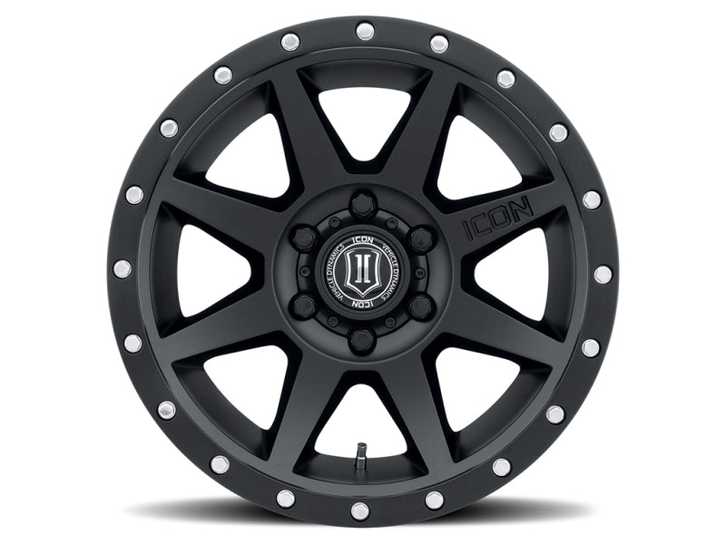 ICON Rebound 17x8.5 6x5.5 25mm Offset 5.75in BS 95.1mm Bore Satin Black Wheel - 0