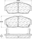 StopTech Performance 93-95 Honda Civic Coupe / 94-95 Civic Hatchback/Sedan Front Brake Pads-4