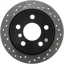 StopTech 14-15 Mini Cooper Base Slotted & Drilled Rear Right Rotor-1
