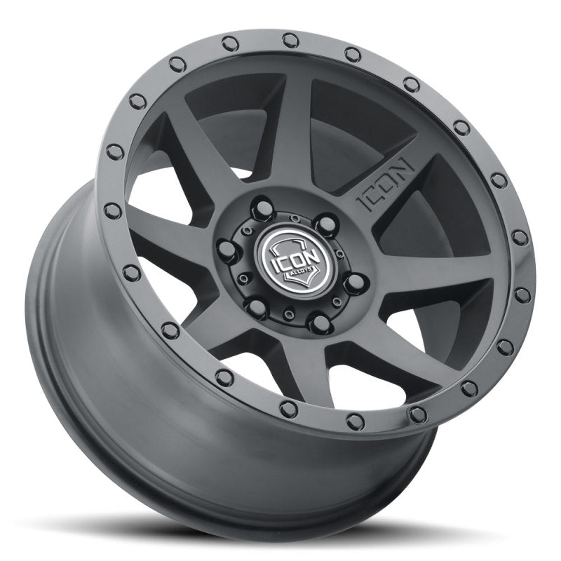 ICON Rebound 17x8.5 6x5.5 0mm Offset 4.75in BS 106.1mm Bore Double Black Wheel