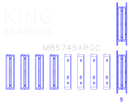 King Engine Bearings Subaru FA20/Toyota 4U-GSE pMaxKote Performance Main Bearing Set - Size STDX-1