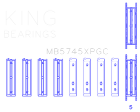 King Engine Bearings Subaru FA20/Toyota 4U-GSE pMaxKote Performance Main Bearing Set - Size STDX