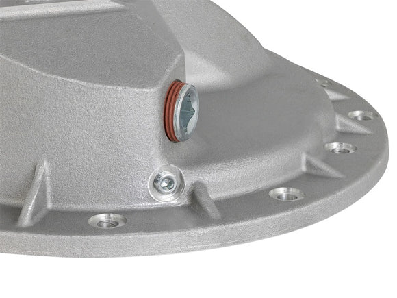 aFe Front Differential Cover (Raw; Street Series); Dodge Diesel Trucks 03-12 L6-5.9/6.7L (td)