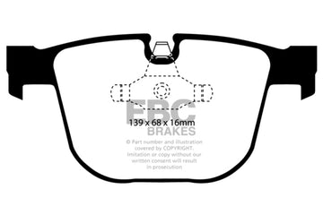 EBC 08-10 BMW M3 4.0 (E90) Bluestuff Rear Brake Pads