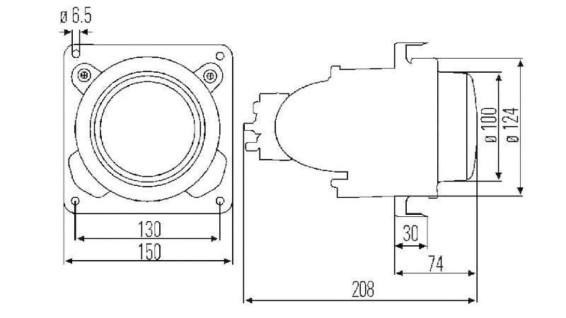 Hella Headlamp DeUs A 1Bl