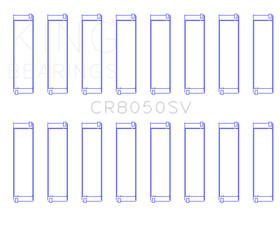 King Engine Bearings 11+ BMW S63/S63N/N63/N63N Rod Bearing Set - Size +.25mm