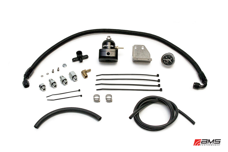 AMS Performance 08-15 Mitsubishi EVO X Fuel Pressure Regulator Kit - Black - 0