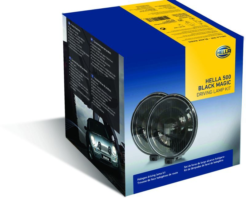 Hella 500 Series 12V Black Magic Halogen Driving Lamp Kit - 0