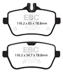 EBC 14+ Mercedes-Benz S550 4.7 Twin Turbo Redstuff Rear Brake Pads-1