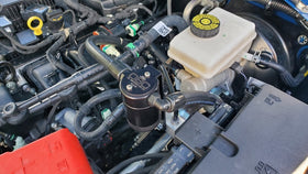 J&L 2021.5-2022 Ford Bronco 2.3L EcoBoost Oil Separator 3.0 Passenger Side - Black Anodized - 0