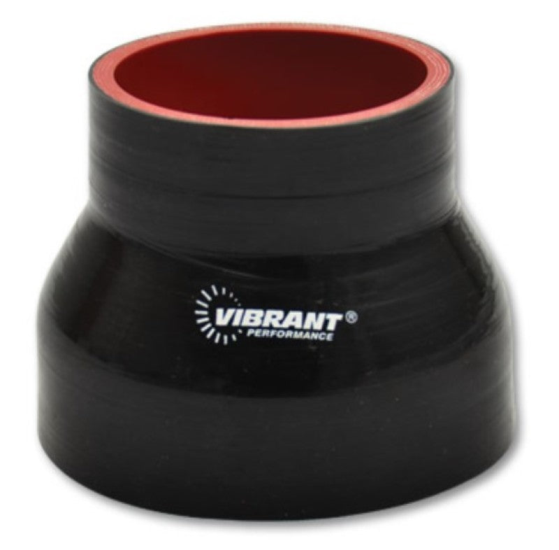 Vibrant 4 Ply Reducer Coupling 5in x 4in x 4.5in Long (BLACK) - 0