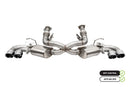 Corsa 2020-25 Corvette C8 3in Valved Cat-Back 4.5in Pol Quad Tips - Fits Factory Perf Exhaust w/ AFM-1