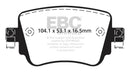 EBC 15-21 Volkswagen GTi 2.0 Turbo Ultimax2 Rear Brake Pads-1