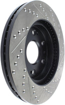 StopTech 05-10 GMC Sierra 1500 (w Rear Drum) / 07-09 GMC Yukon Front Right Slotted & Drilled Rotor-5