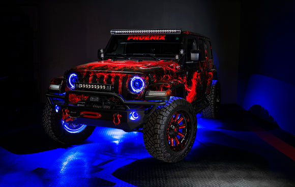 Oracle Jeep Wrangler JK/JL/JT High Performance W LED Fog Lights - ColorSHIFT w/o Controller