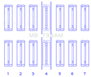 King Engine Bearings BMW M20B20-23-25-27/M50B25/M52B20-25-28 Main Bearing Set - Size STD-1