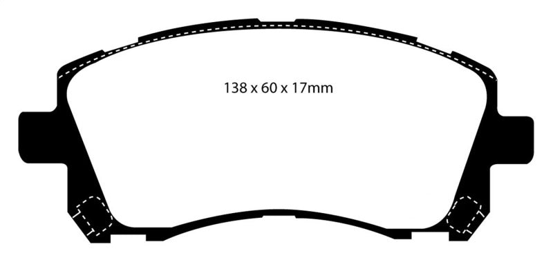 EBC 98-02 Subaru Forester 2.5 Yellowstuff Front Brake Pads - 0