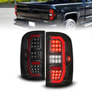 ANZO 14-18 GMC Sierra 1500 Full LED Taillights Black Housing Smoke Lens (w/C Light Bars)-1