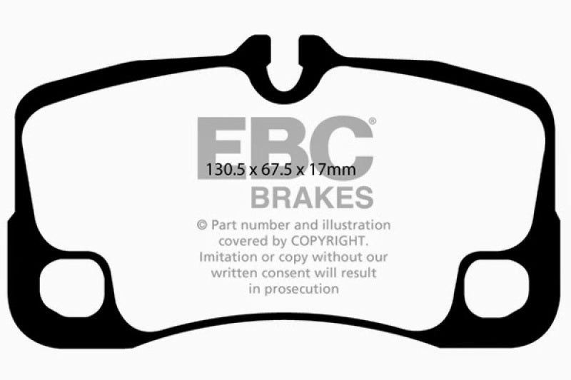 EBC 09-12 Porsche 911 (997) (Cast Iron Rotor only) 3.6 Carrera 2 Redstuff Rear Brake Pads - 0