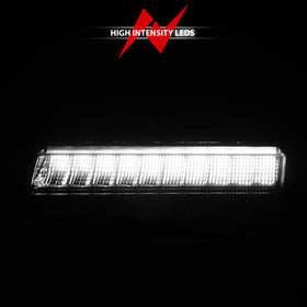 ANZO 2018-2021 Jeep Wrangler LED Side Markers Chrome Housing Smoke Lens w/ Seq. Signal Low Config - 0