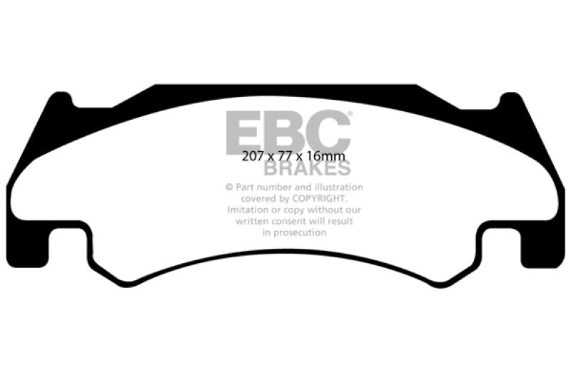 EBC 05-06 Dodge Ram SRT-10 8.3 Yellowstuff Front Brake Pads - 0