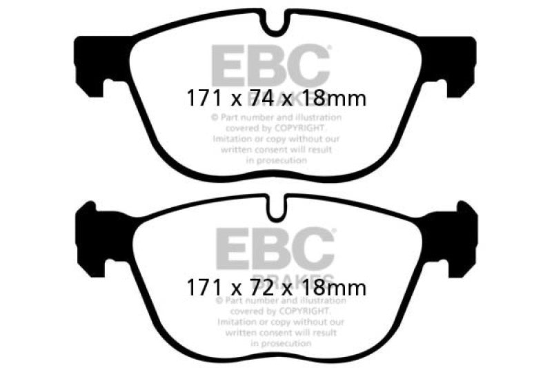 EBC 07-10 BMW X5 3.0 Yellowstuff Front Brake Pads - 0