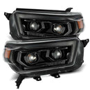 AlphaRex 10-13 Toyota 4Runner PRO-Series Proj Headlights Plank Style Alpha Blk w/Seq Signal/DRL-1