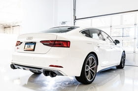 AWE Tuning Audi B9 S4 Track Edition Exhaust - Non-Resonated (Black 102mm Tips) - 0
