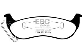 EBC 03+ Ford Crown Victoria 4.6 Redstuff Rear Brake Pads - 0