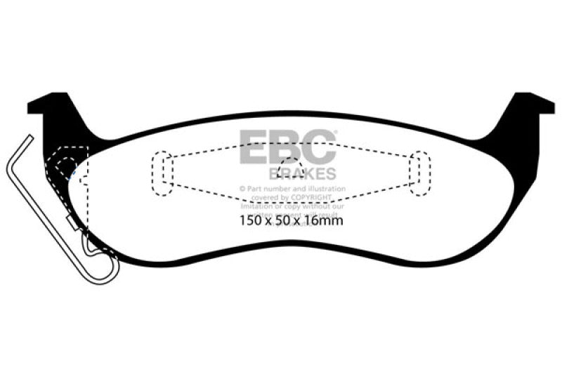 EBC 03+ Ford Crown Victoria 4.6 Redstuff Rear Brake Pads - 0