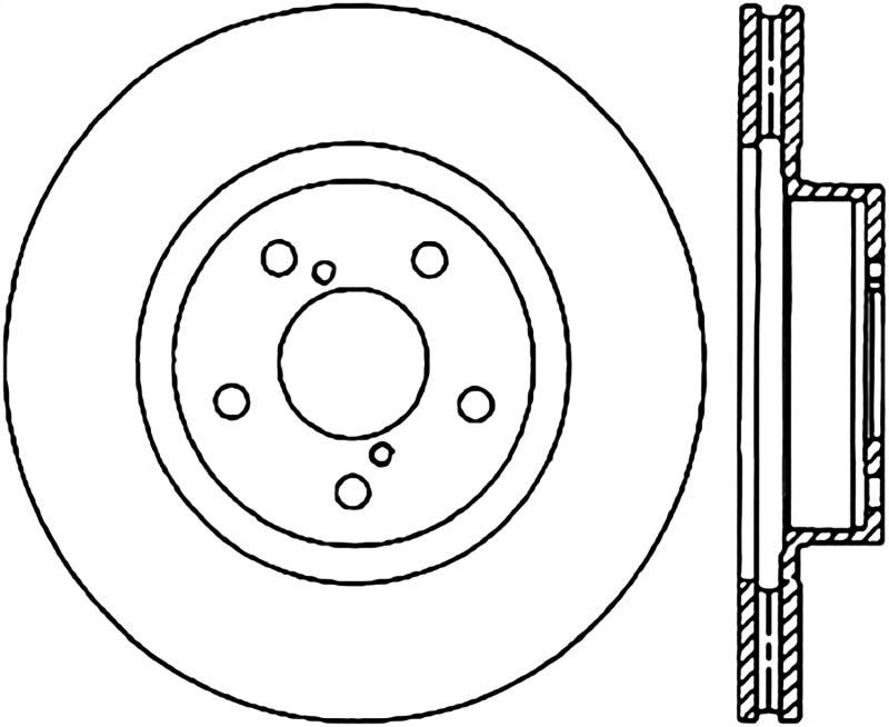 StopTech 05-10 Subaru Impreza WRX/STi Slotted & Drilled Left Front Rotor - 0