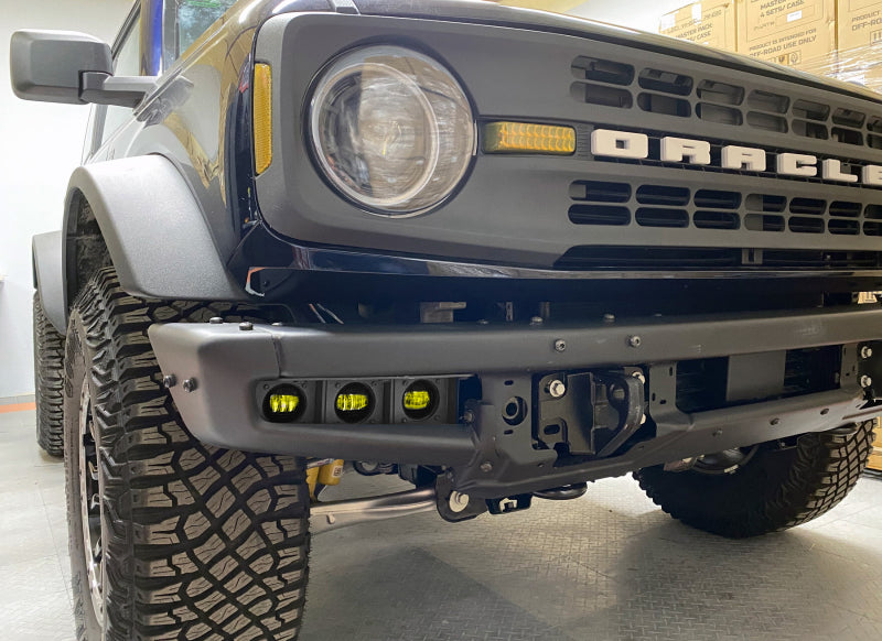 ORACLE Lighting 21-22 Ford Bronco Triple LED Fog Light Kit for Steel Bumper - Yellow - 0