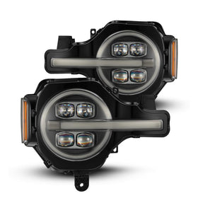 AlphaRex 21-23 Ford Bronco NOVA LED Projector Headlights Black - 0