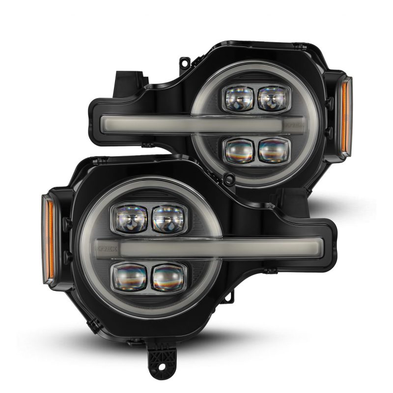 AlphaRex 21-23 Ford Bronco NOVA LED Projector Headlights Black