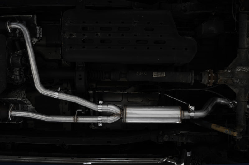 MBRP 22-23 Nissan Frontier 3.8L 3in Tip 3in Cat Back Turndown Exit Street Profile - Aluminized Steel - 0