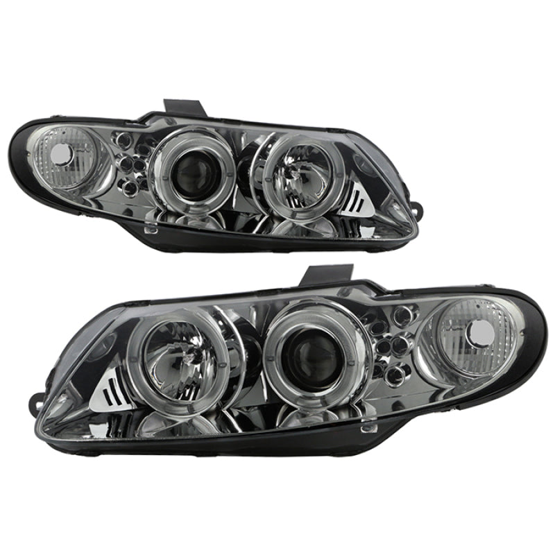 Spyder Pontiac GTO 04-06 Projector Headlights LED Halo LED Smoke High H1 Low H1 PRO-YD-PGTO04-HL-SM - 0