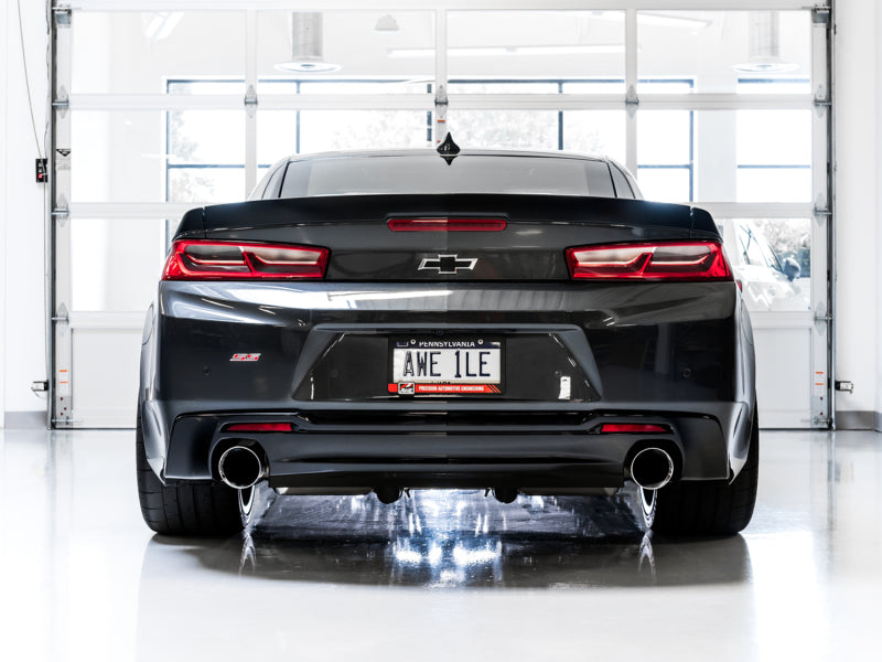 AWE Tuning 16-19 Chevrolet Camaro SS Axle-back Exhaust - Track Edition (Chrome Silver Tips) - 0