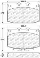 StopTech Performance 89-95 Mazda RX7 Front Brake Pads-1