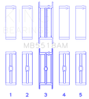 King Engine Bearings AMC/Jeep 390/401 Crankshaft Main Bearing Set - Undersize 0.10IN-1