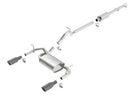 Borla 12-16 Jeep Wrangler 3.6L AT/MT 4DR 4WD S SQ RL AC SR 2.5in 2in TIP 3.5inx3.28in Black Chrome-1