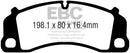 EBC 2016+ Porsche 911 (991/992) Carrera S 3.0TT (Cast Iron Rotor Only) Redstuff Front Brake Pads-1