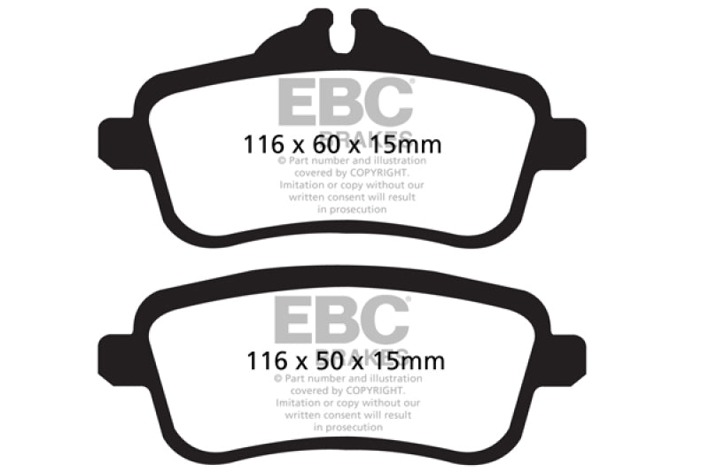 EBC 14+ Mercedes-Benz CLA45 AMG 2.0 Turbo Redstuff Rear Brake Pads - 0