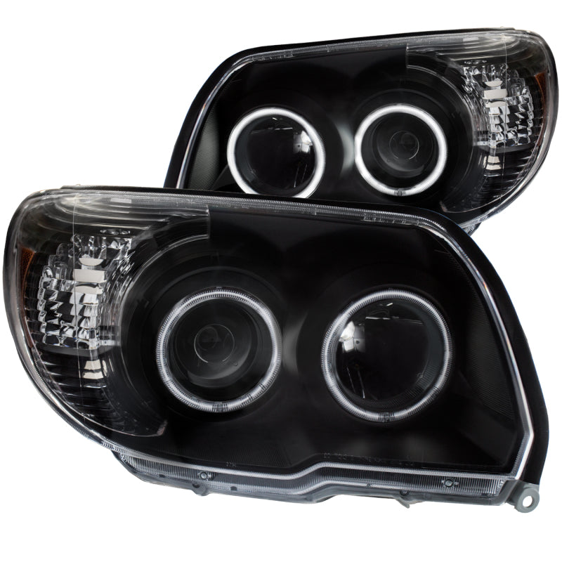 ANZO 2006-2009 Toyota 4Runner Projector Headlights w/ Halo Black - 0