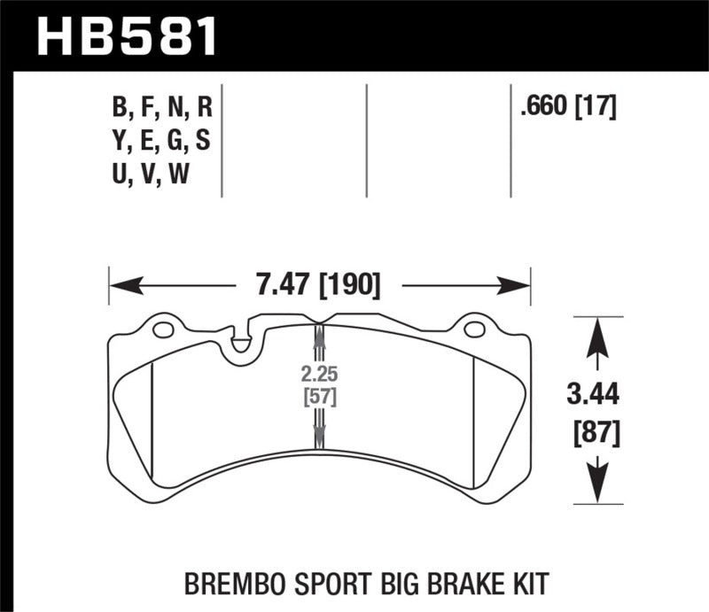 Hawk Brembo Caliper Family J/N HPS 5.0 Brake Pads - 0