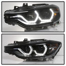 Spyder 12-14 BMW F30 3 Series 4DR Projector Headlights - LED DRL - Blk Smoke PRO-YD-BMWF3012-DRL-BSM-7