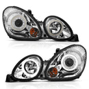 ANZO 1998-2005 Lexus Gs300 Projector Headlights w/ Halo Chrome-8