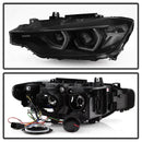 Spyder 12-14 BMW F30 3 Series 4DR Projector Headlights - LED DRL - Blk Smoke PRO-YD-BMWF3012-DRL-BSM-8