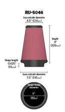 K&N Universal Clamp-On Air Filter 6in FLG / 7-1/2in B / 4-1/2in T / 9in H-4