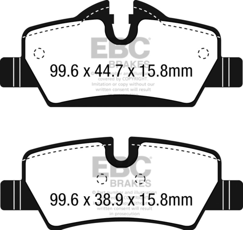 EBC 14+ Mini Hardtop 1.5 Turbo Cooper Greenstuff Rear Brake Pads - 0