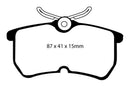 EBC 13+ Ford Fiesta 1.6 Turbo ST Yellowstuff Rear Brake Pads-1